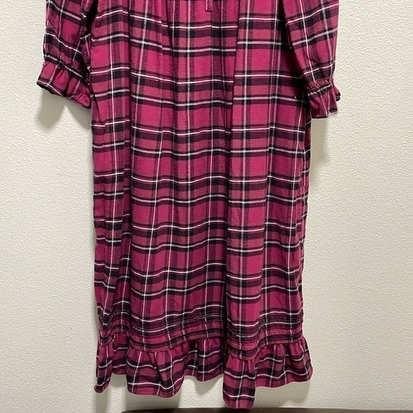 Eileen West long sleeve flannel ballet gown XL plaid - Picture 4 of 7
